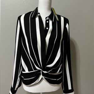 Gianni Bini long sleeve striped blouse.  New with tags.